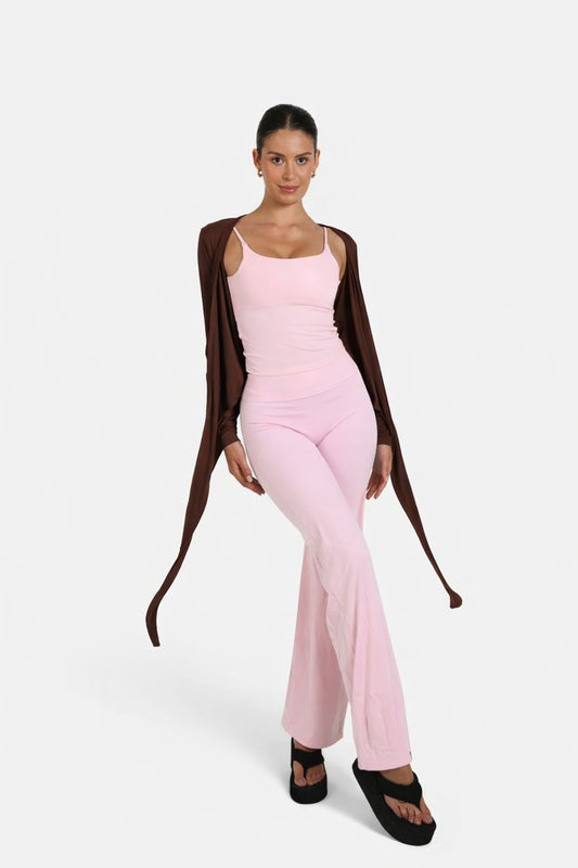 Wrap top in chocolate brown