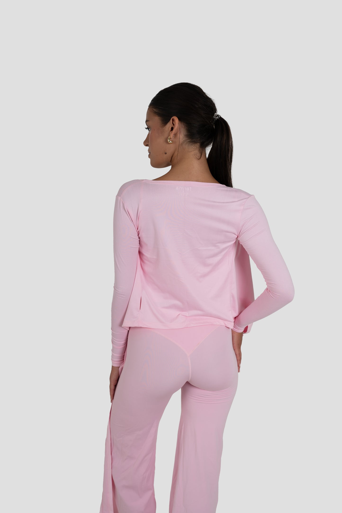 Baby pink wrap top