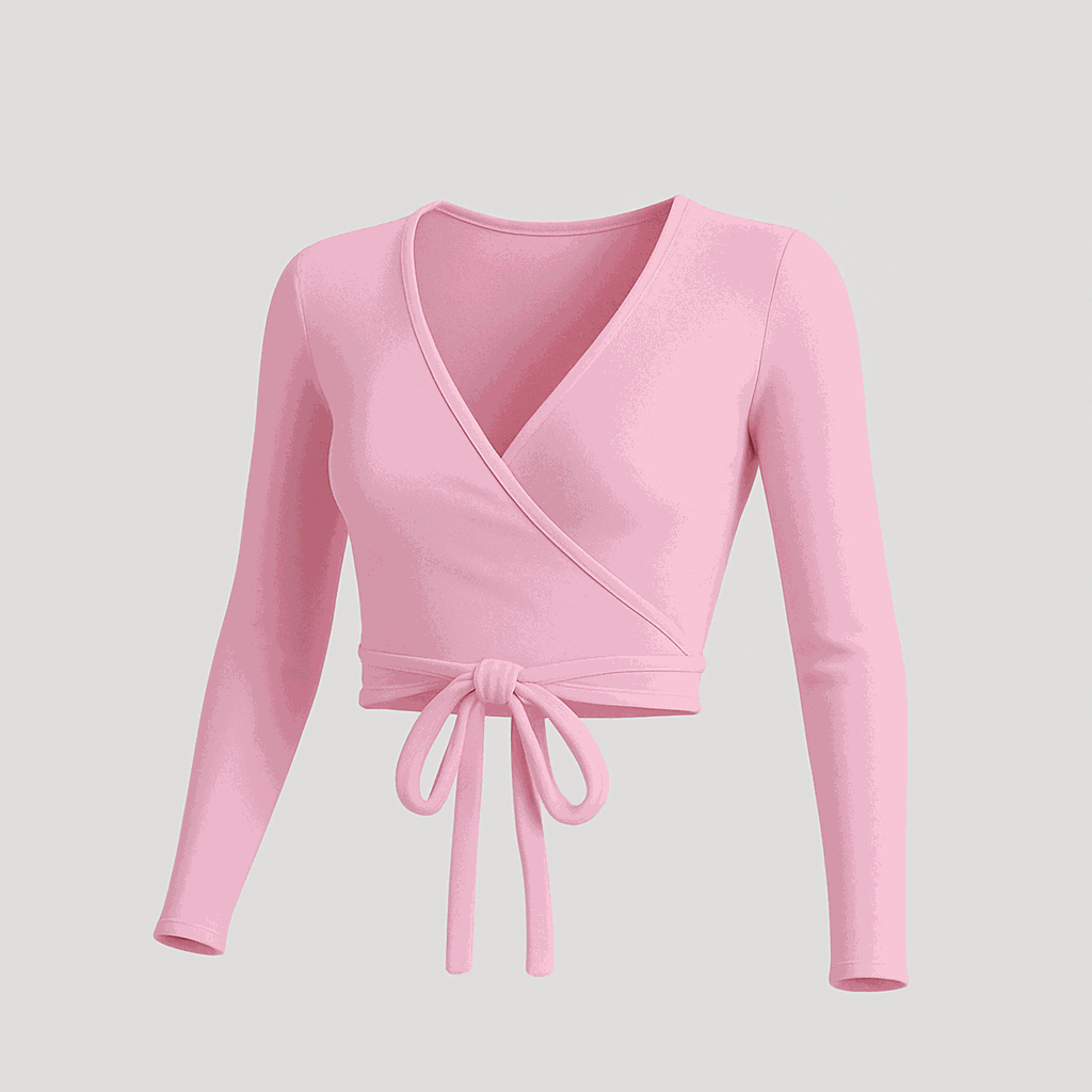 Baby pink wrap top